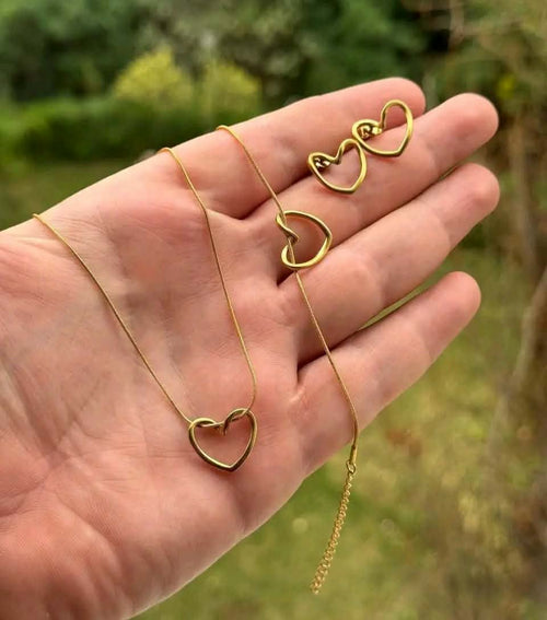 Parure love en acier inoxydable