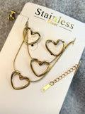 Parure love en acier inoxydable